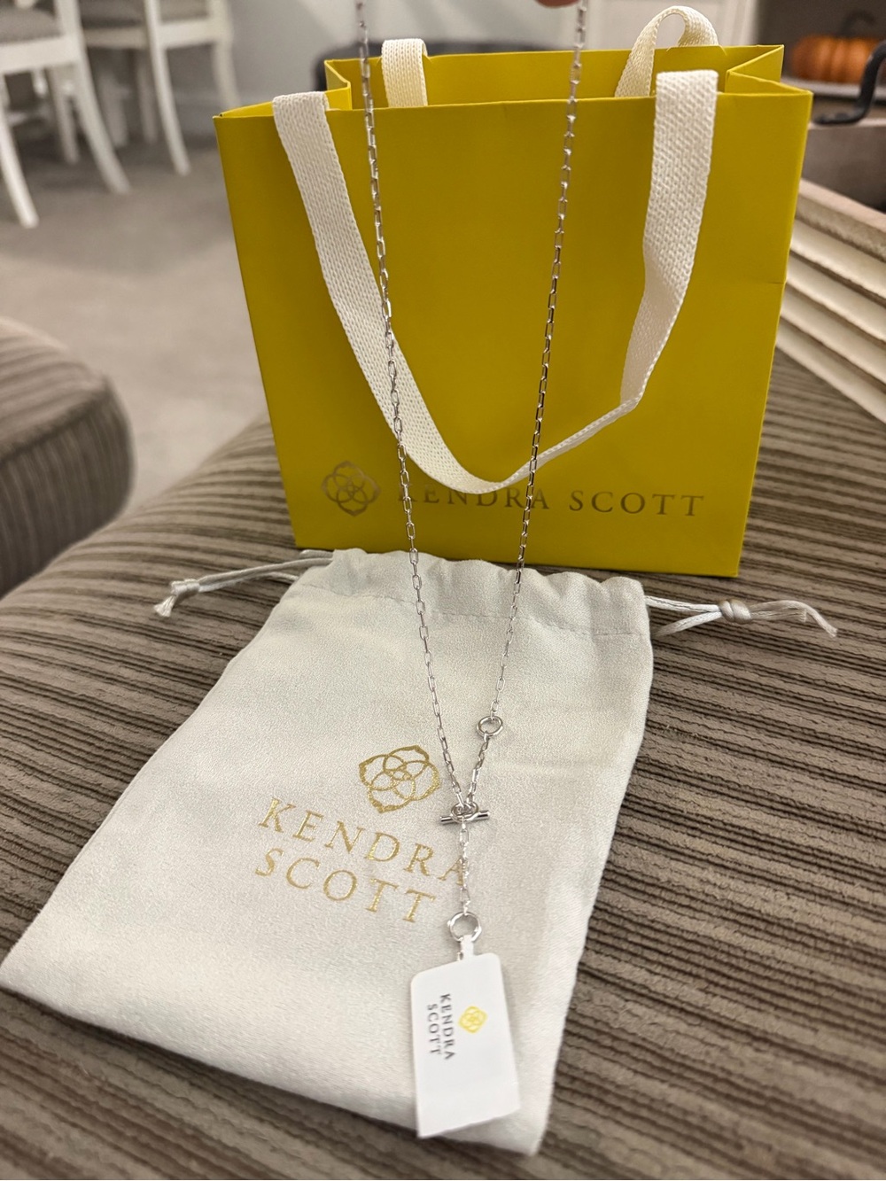 NWT Kendra Scott Silver Y-Necklace